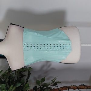 Savage X Fenty Queen of the Galaxy Crocodile Vinyl Corset 1X